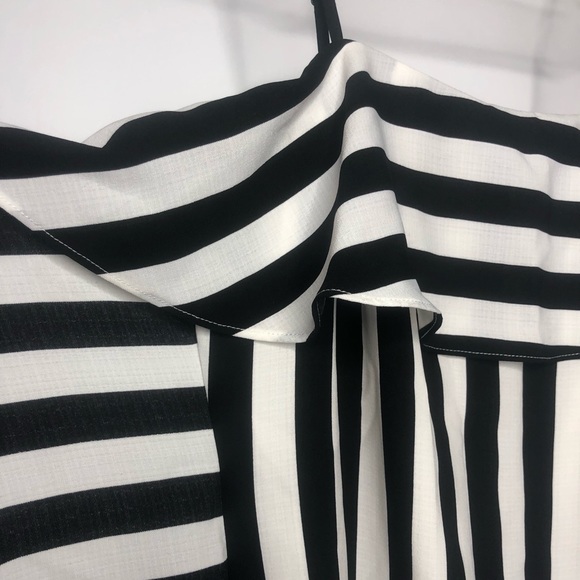 Black & White Striped Pencil Dress - Picture 3 of 8